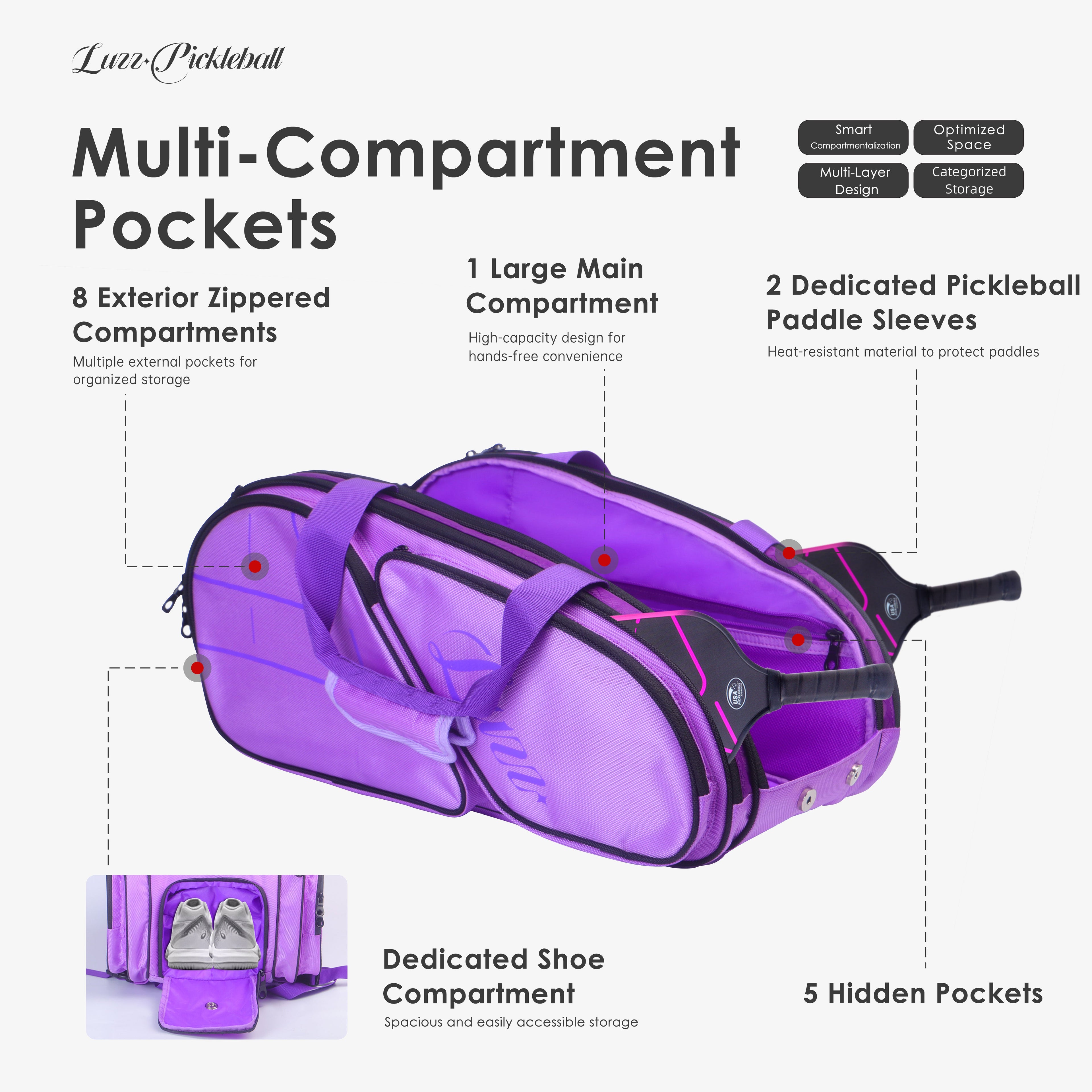  Outdoor Sports Pickleball Backpack