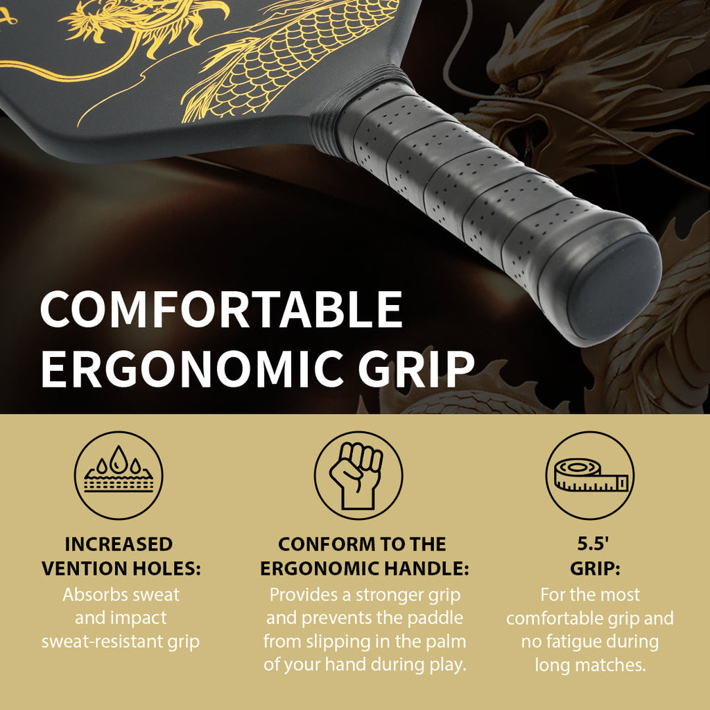 pickleball Imperial Dragon Paddle(14mm)T700 Carbon Friction Surface|Thermoformed- Limited Collection